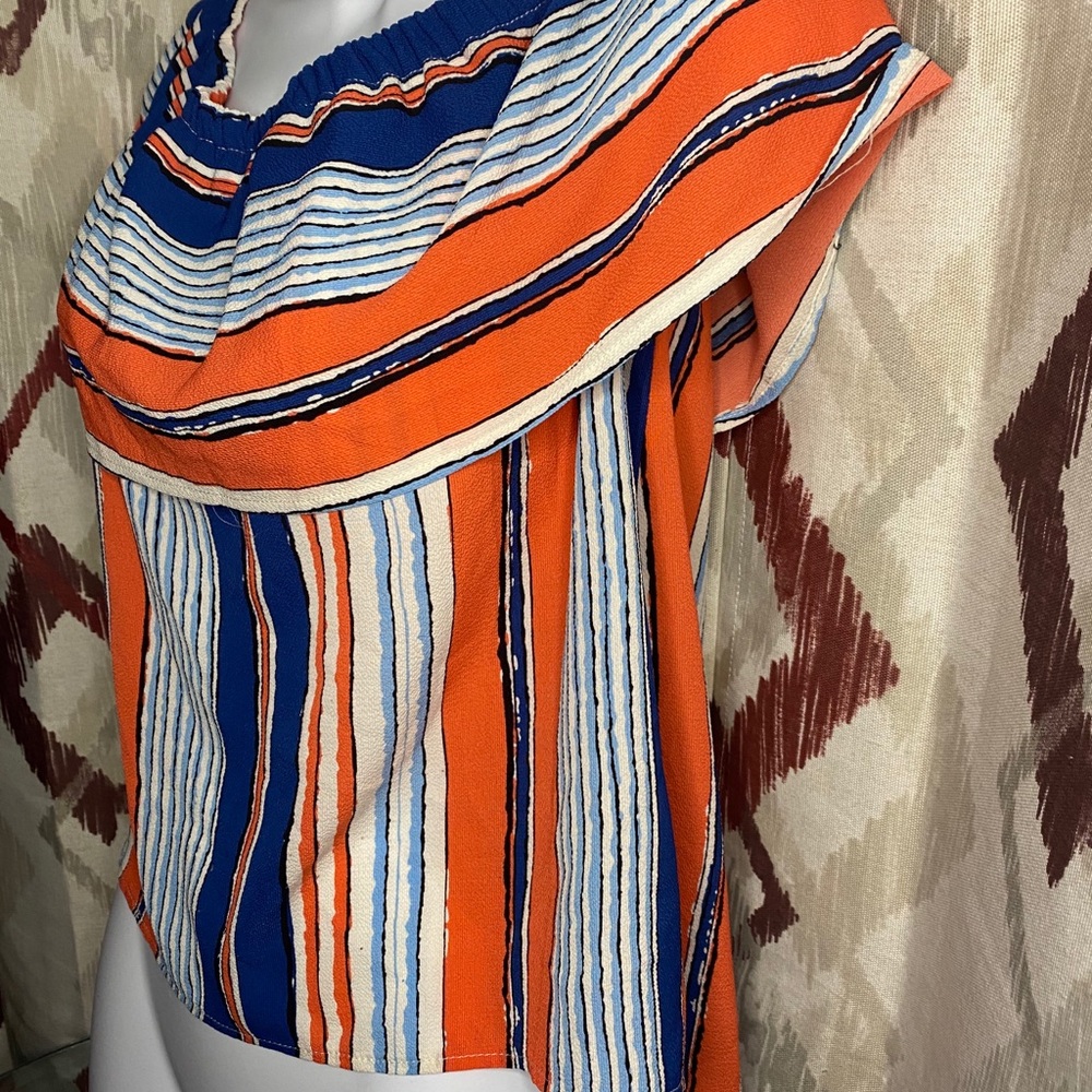 NWOT Colorful Off the Shoulder Blouse